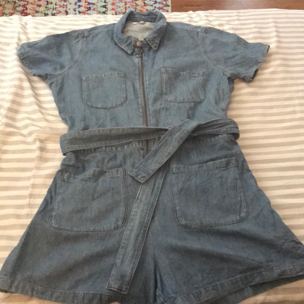 Denim romper